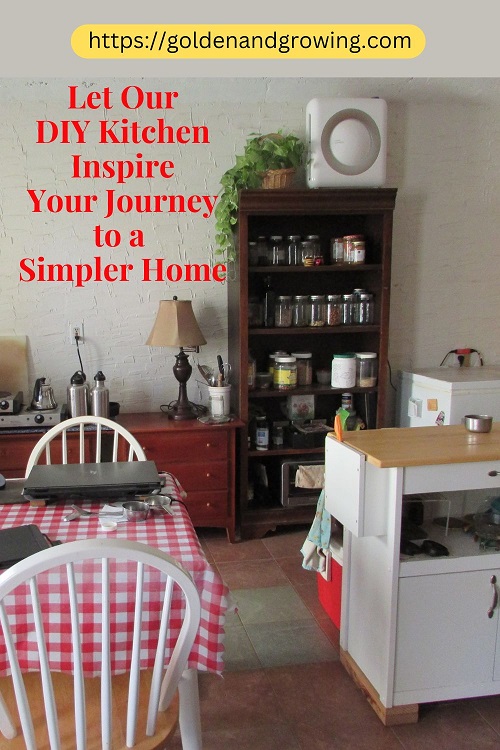 A look into the DIY kitchen of our small home.