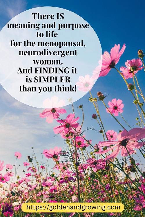 4 best ways to find purpose and meaning for 45+ neurodivergent women.